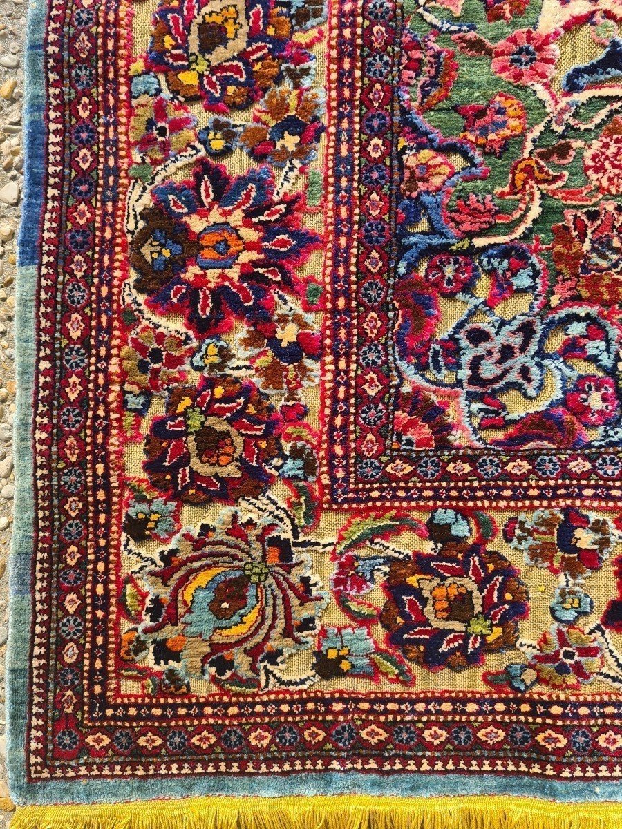 Kachan Soof Silk Carpet, Iran, 19th Century -photo-4