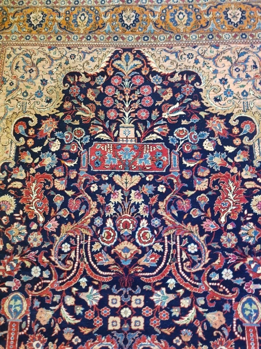 Tapis Kashan Mortachem En Laine, 19ème Siècle-photo-1