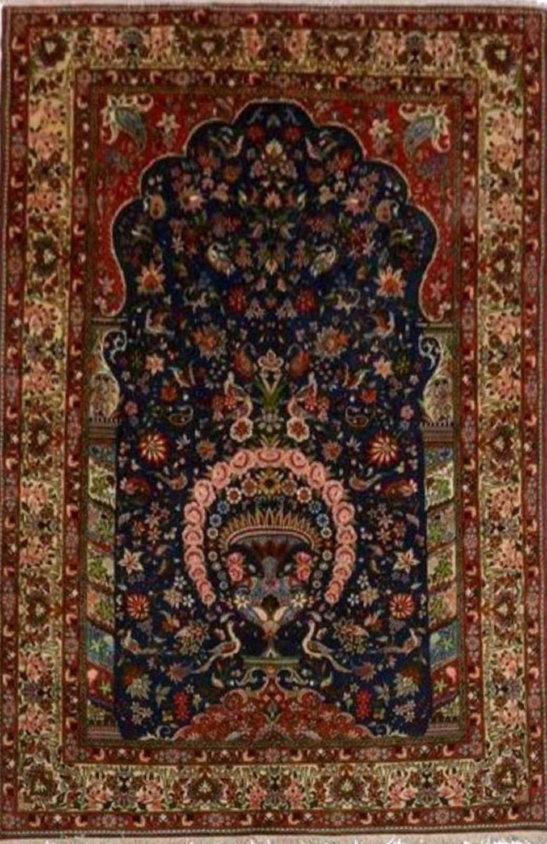 Large Kashan Kork Wool Rug, Iran, Shah Period, 20th Century