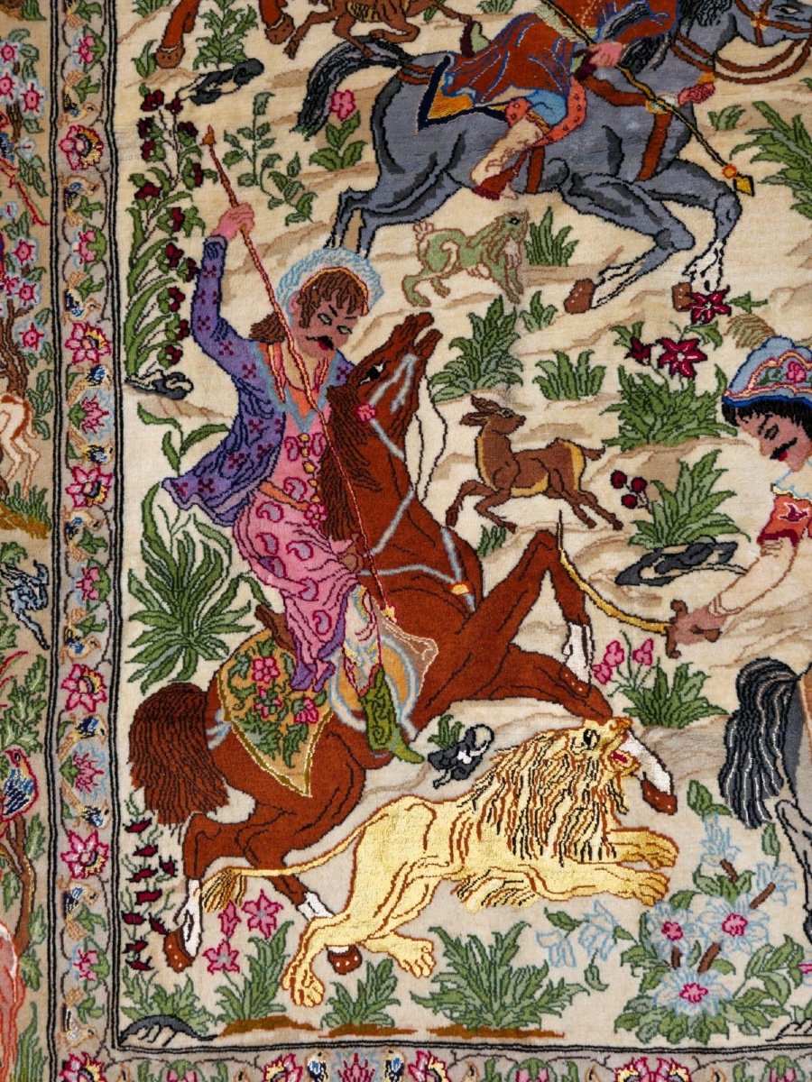 Fine Royal Isfahan Carpet, Iran, Circa 1965-photo-2