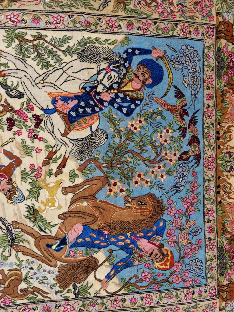 Fine Royal Isfahan Carpet, Iran, Circa 1965-photo-3