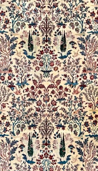 Tapis Ispahan - époque Du Shah, Iran, Vers 1970-photo-2