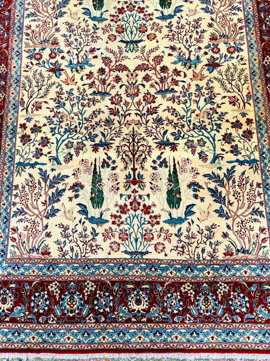 Tapis Ispahan - époque Du Shah, Iran, Vers 1970-photo-3