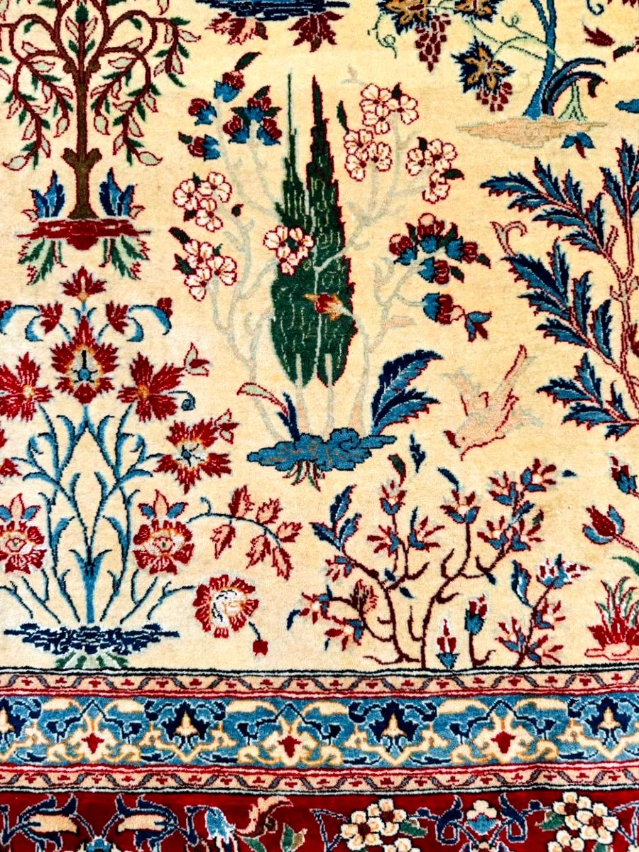 Tapis Ispahan - époque Du Shah, Iran, Vers 1970-photo-4