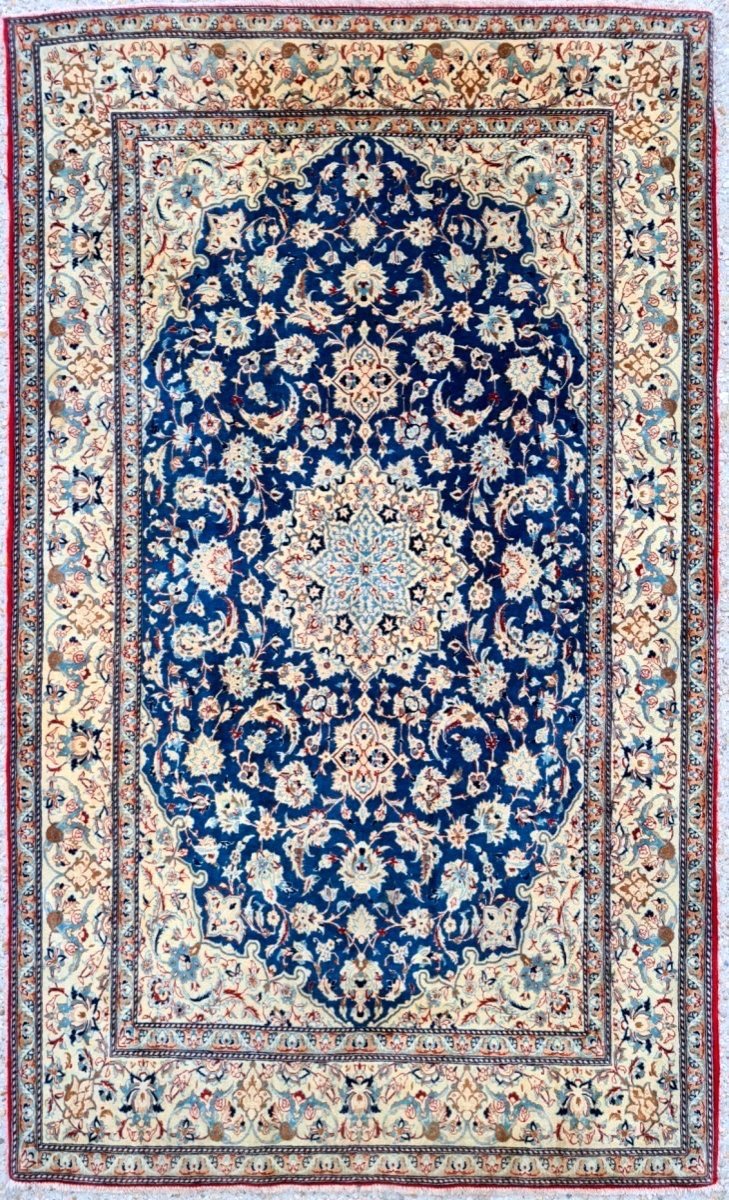 Abibian Wool And Silk Nain Rug – Iran, Circa 1950