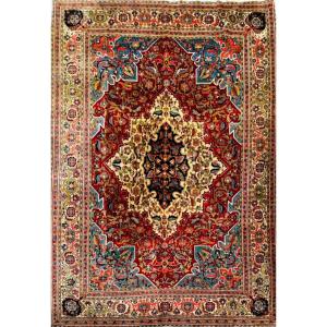 Exceptionnel Tapis Tabriz  Hadji Alili , Iran, vers  1920