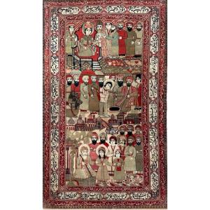 Kachan Mortachem In Wool – Persia, Late 19th Century