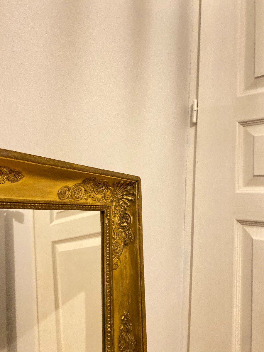 Antique 19th Century Gilded Mirror - Restoration Style 75cmx80cm-photo-1