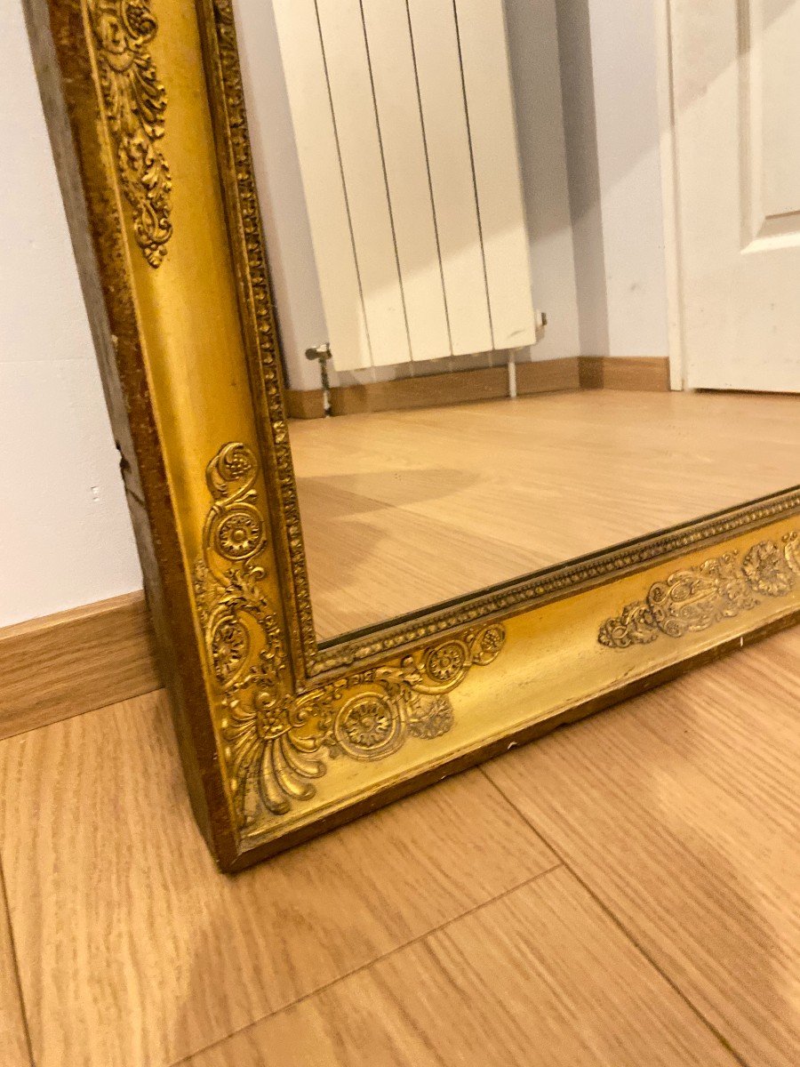 Antique 19th Century Gilded Mirror - Restoration Style 75cmx80cm-photo-2