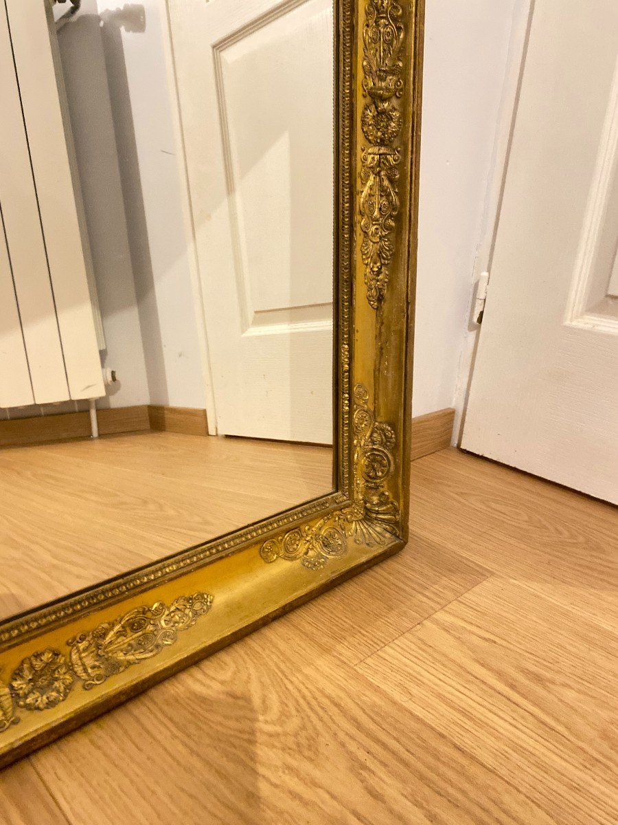 Antique 19th Century Gilded Mirror - Restoration Style 75cmx80cm-photo-3