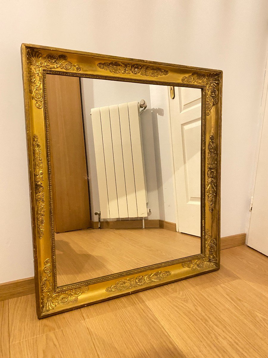 Antique 19th Century Gilded Mirror - Restoration Style 75cmx80cm