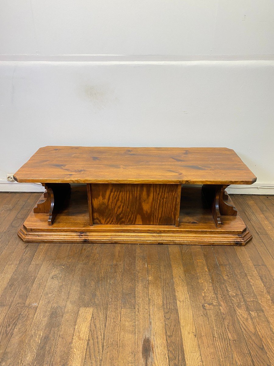 Table Basse 1960 En Bois De Noyer-photo-4