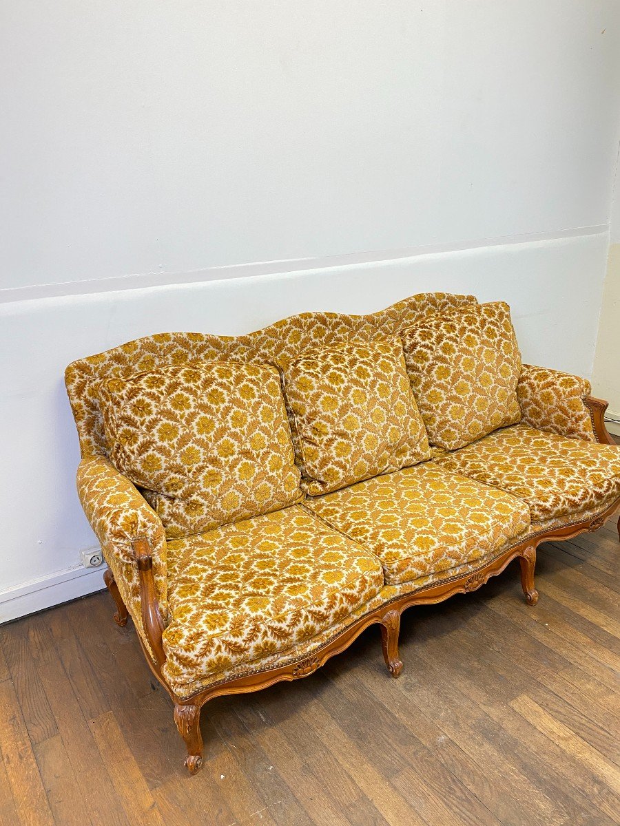 Louis XV Style 3 Seater Sofa Circa 1960-photo-3