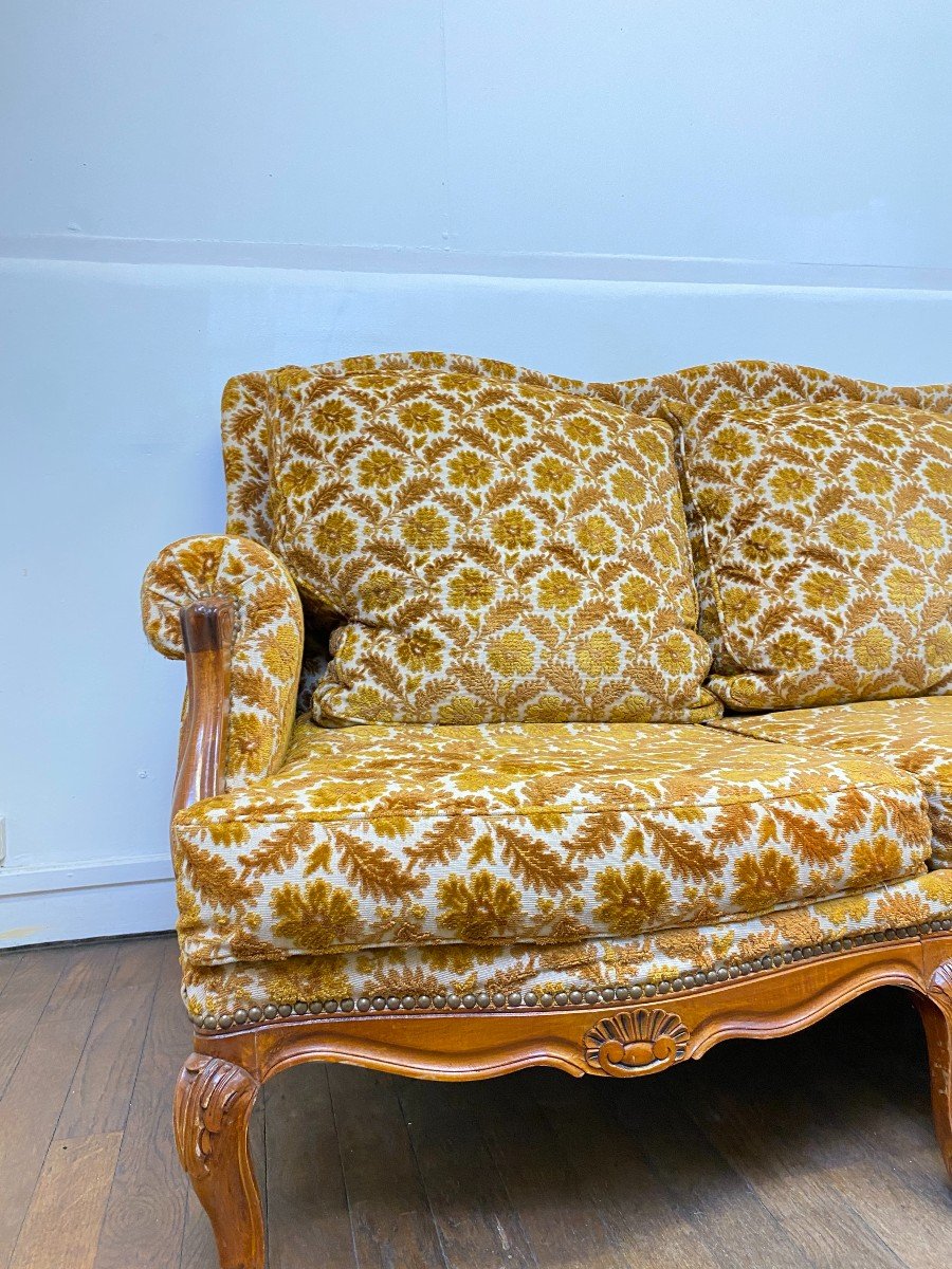 Louis XV Style 3 Seater Sofa Circa 1960-photo-1