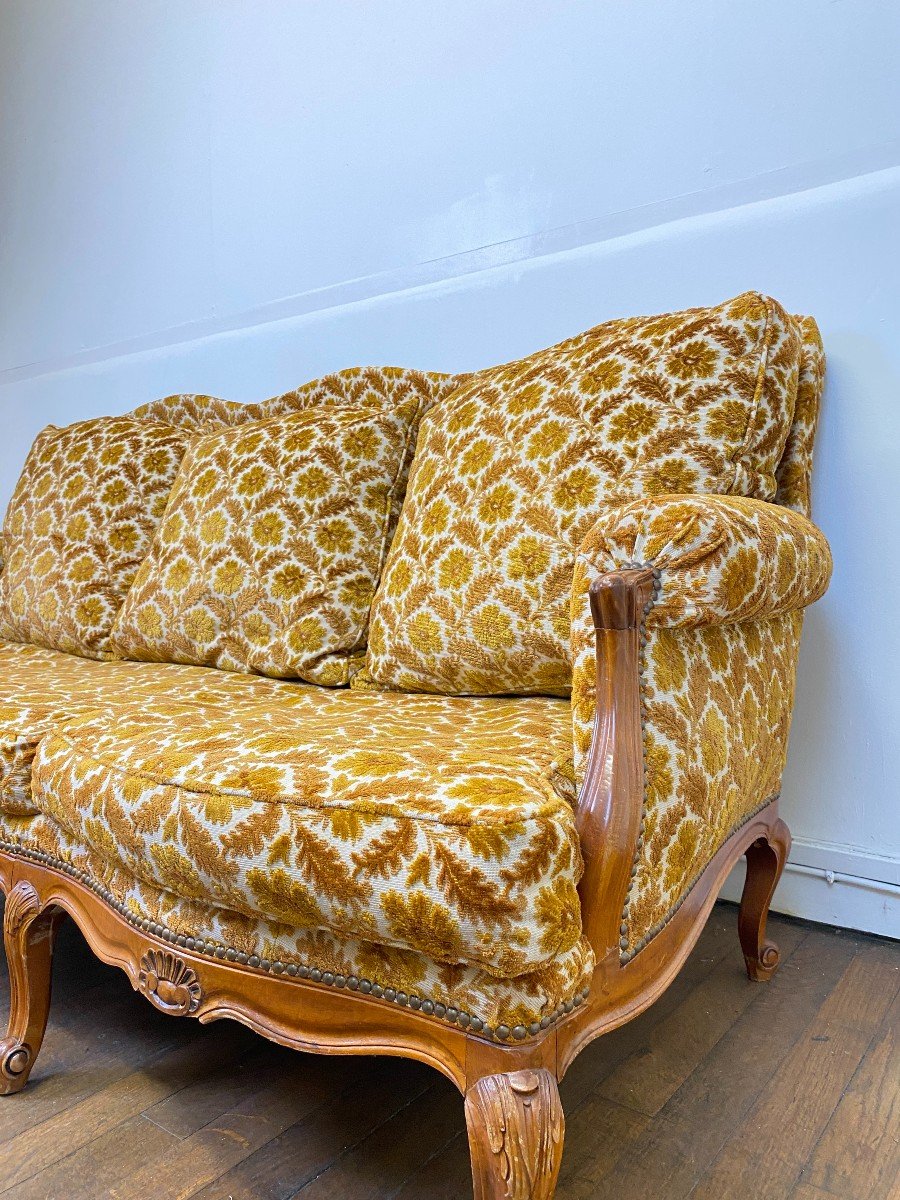 Louis XV Style 3 Seater Sofa Circa 1960-photo-5