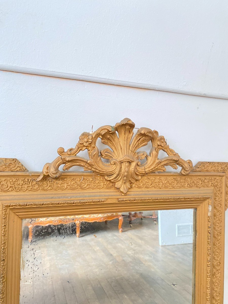 Grand Miroir Doré d'époque Napoléon III - 70cm X 100cm-photo-5