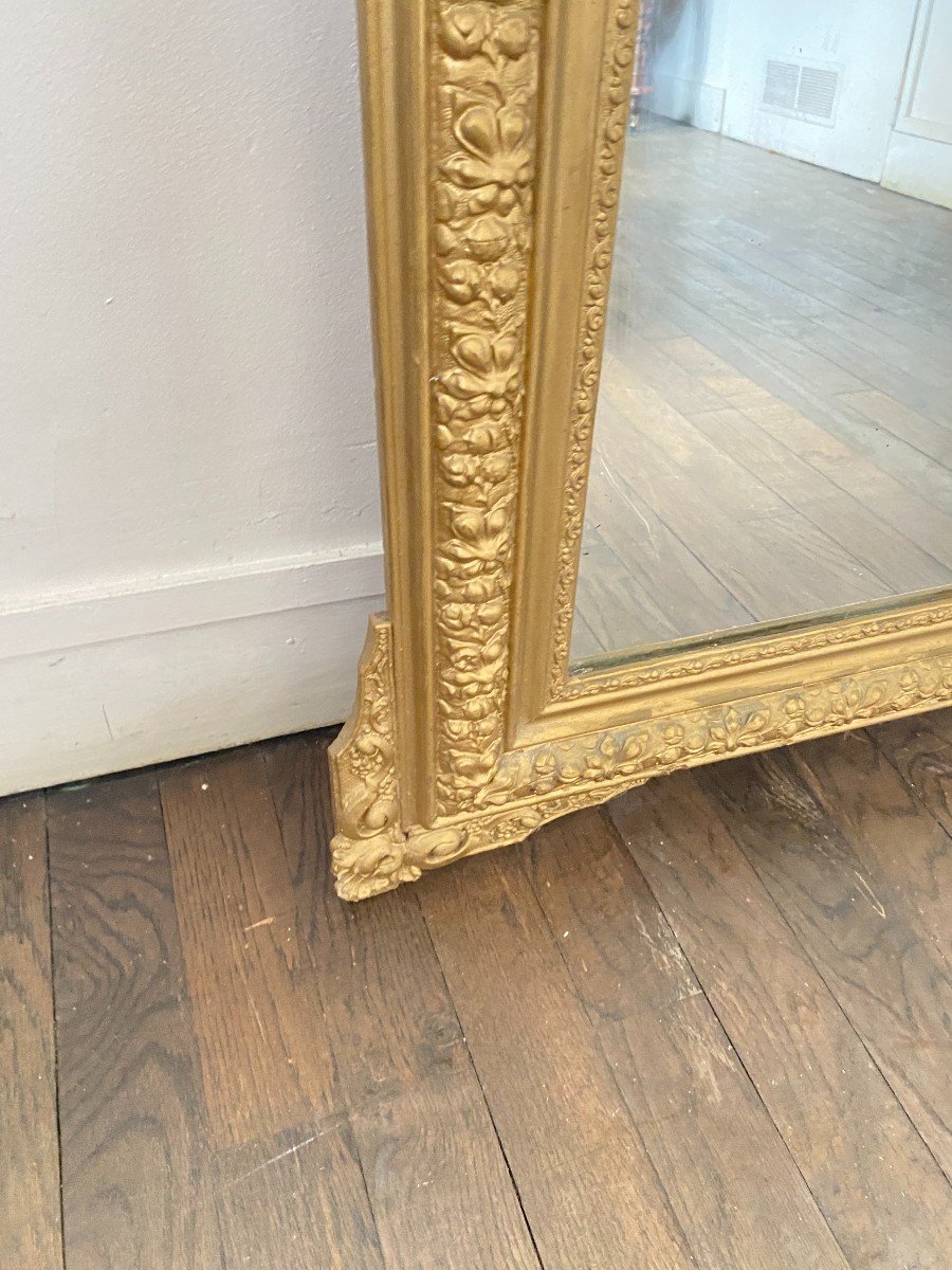 Large 19th Century Gilded Mirror – 86 Cm X 140cm-photo-3