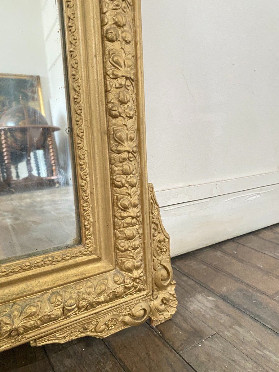 Large 19th Century Gilded Mirror – 86 Cm X 140cm-photo-4