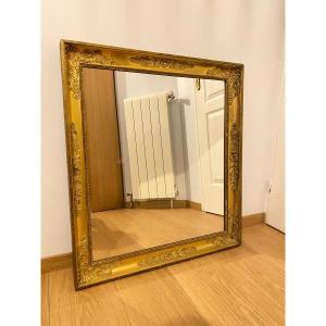 Antique 19th Century Gilded Mirror - Restoration Style 75cmx80cm