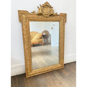 Large Gilded Mirror From The Napoleon III Period - 66cm X 100cm