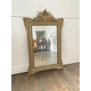 Grand Miroir Doré Au Mercure D’époque XIXᵉ  – 76 cm X 122 cm