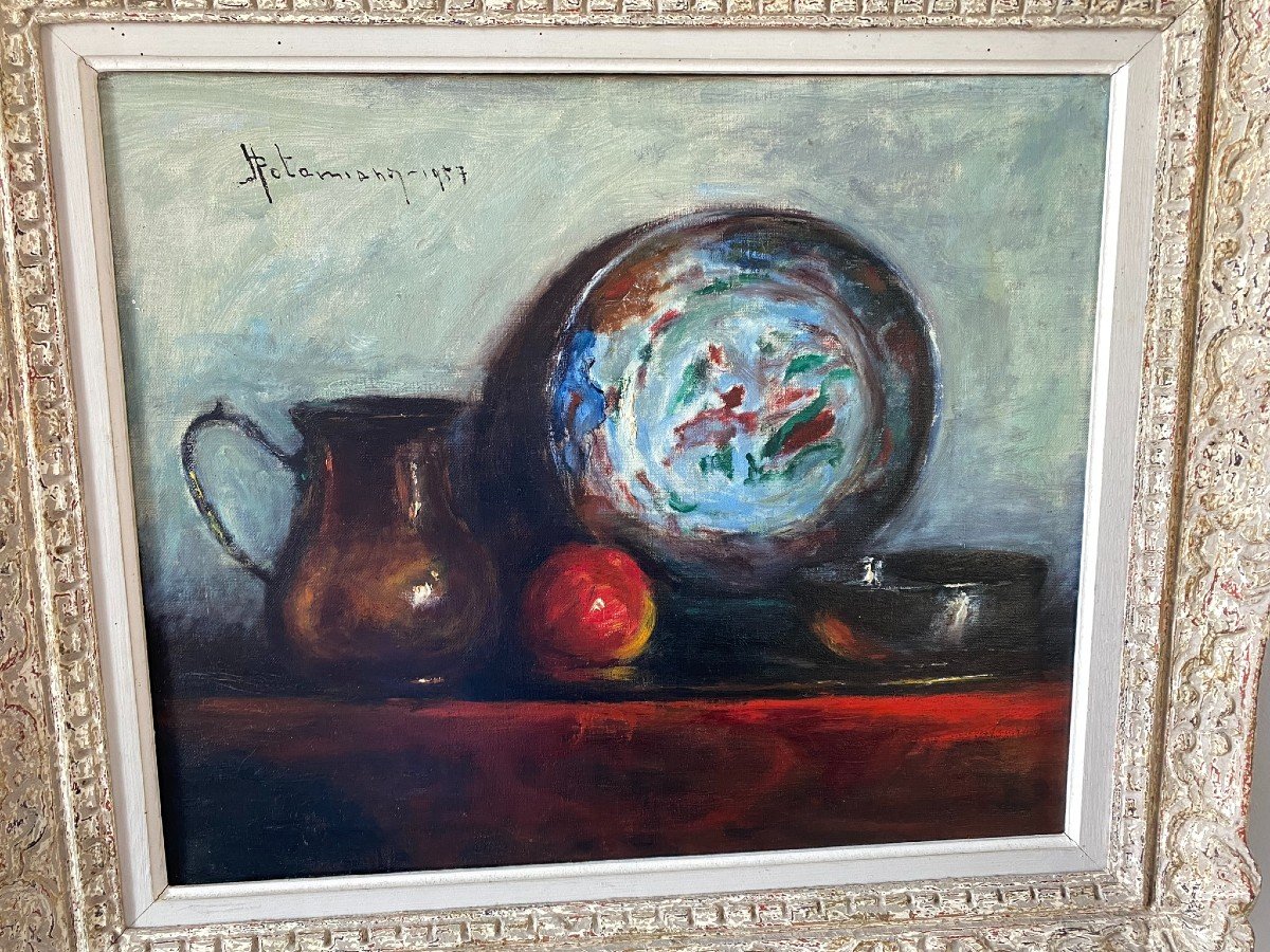 Still Life Signed 20th Century School-photo-2