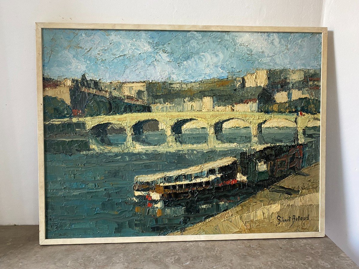 Barges Along The Rhone Signed-photo-2