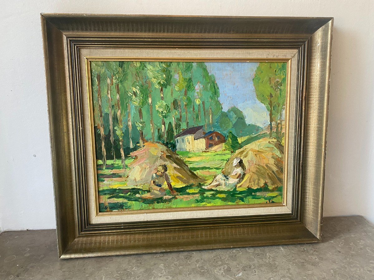 Landscape French School 20th Century Signed