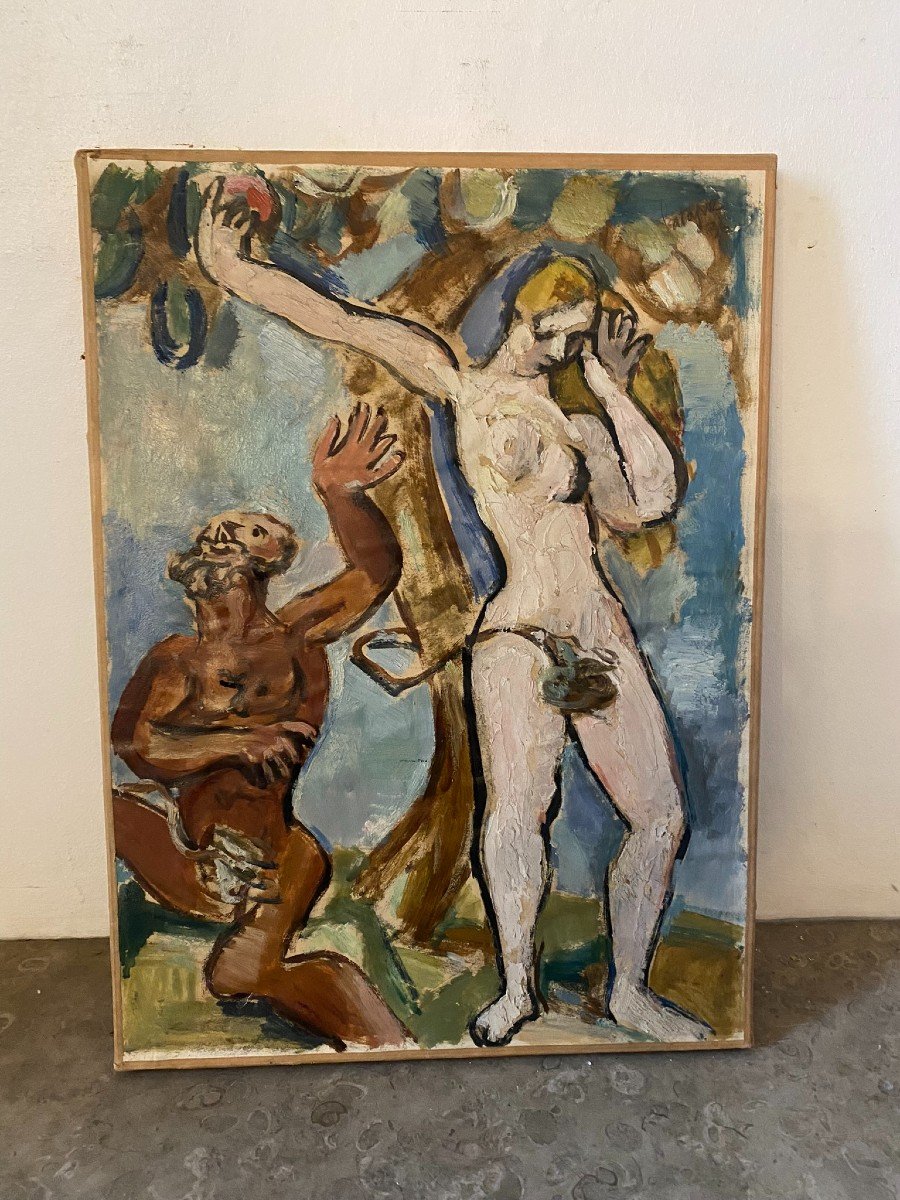 Adam Et Eve Signé Louis Latapie