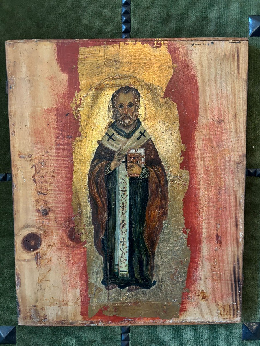 19th Century Saint Nicholas Icon-photo-3