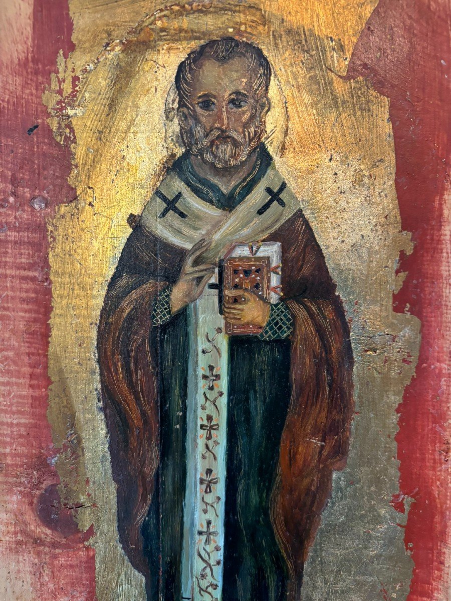 19th Century Saint Nicholas Icon-photo-4