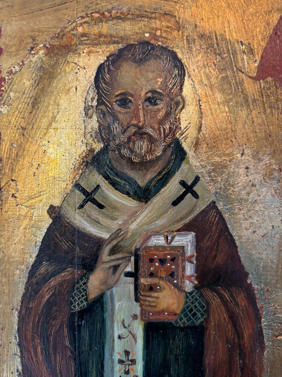 19th Century Saint Nicholas Icon-photo-4