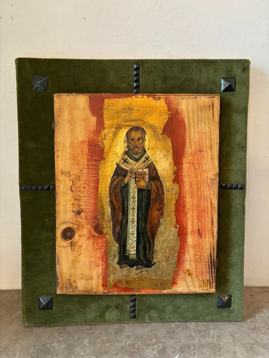 19th Century Saint Nicholas Icon