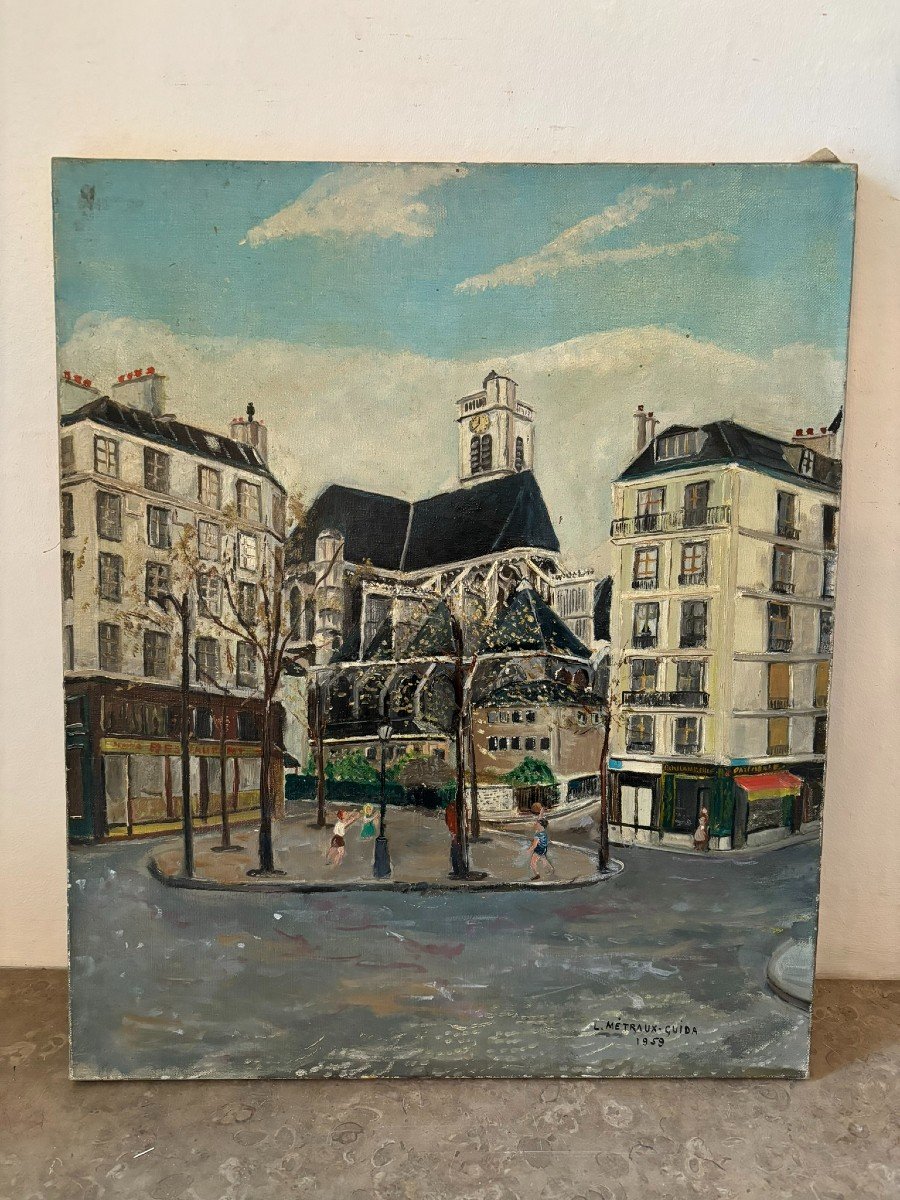 Place Parisienne Signée De 1959-photo-2