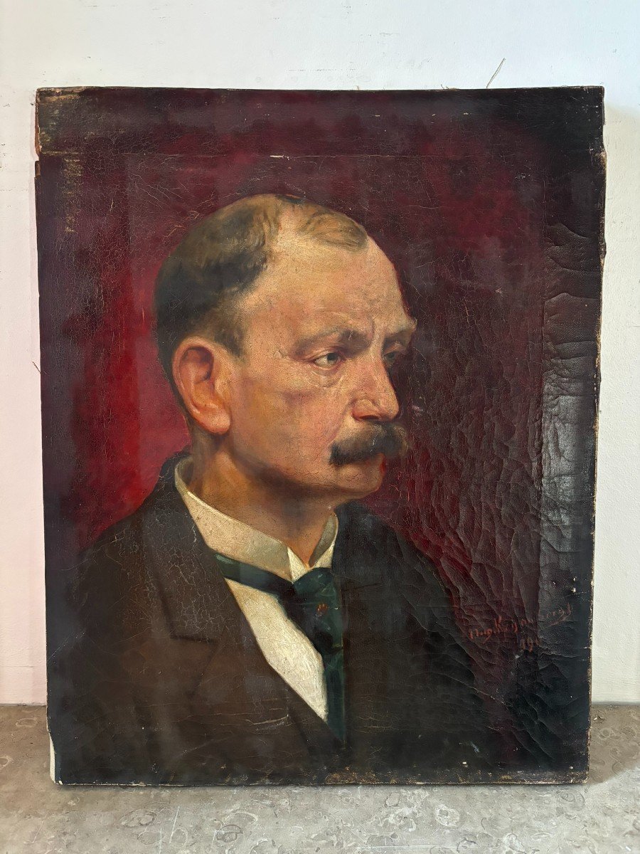 Portrait Of A Man Signed From 1911