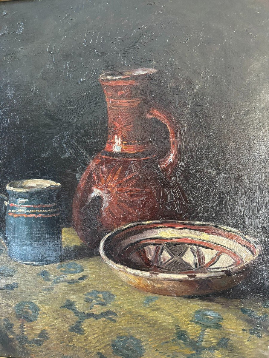 Still Life With Pottery 20th Century-photo-3