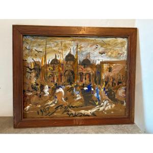 Saint Mark's Basilica In Venice Signed