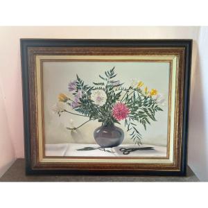 Bouquet Of Flowers Signed Daniel Solnon