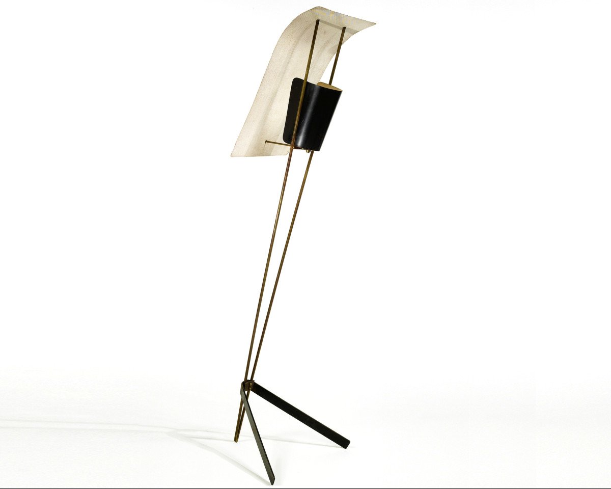 "cerf-volant" Floor Lamp, By P.guariche, Ed. Atelier P. Disderot, France 1952