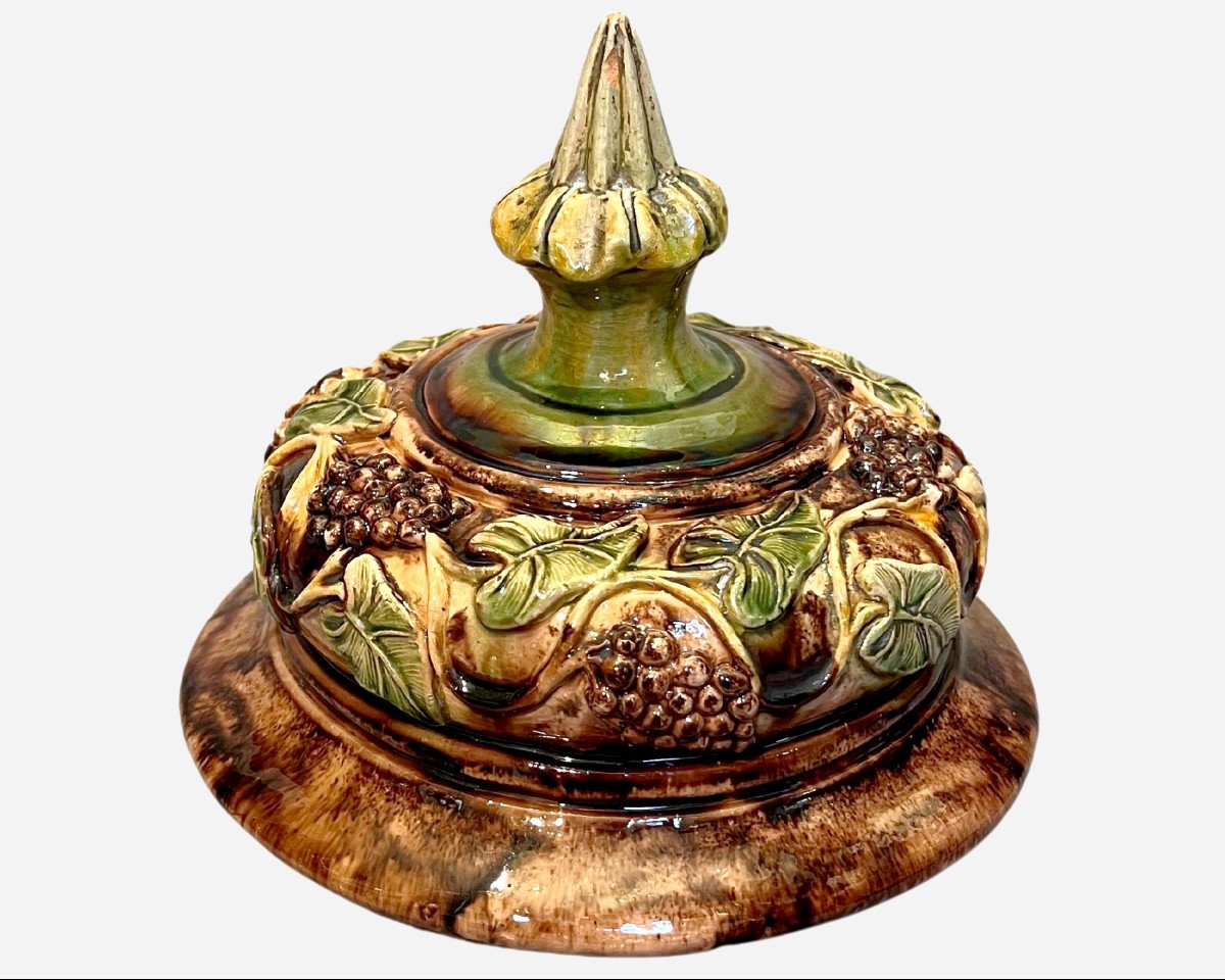 Large Glazed Terracotta Wine Fountain, Spain Or Portugal, Circa 1900-photo-3