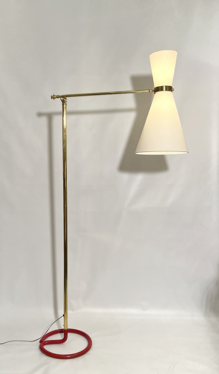 Extendable And Articulated Floor Lamp, By Maison Stablet, Paris, France, Circa 1940 / 1950-photo-3