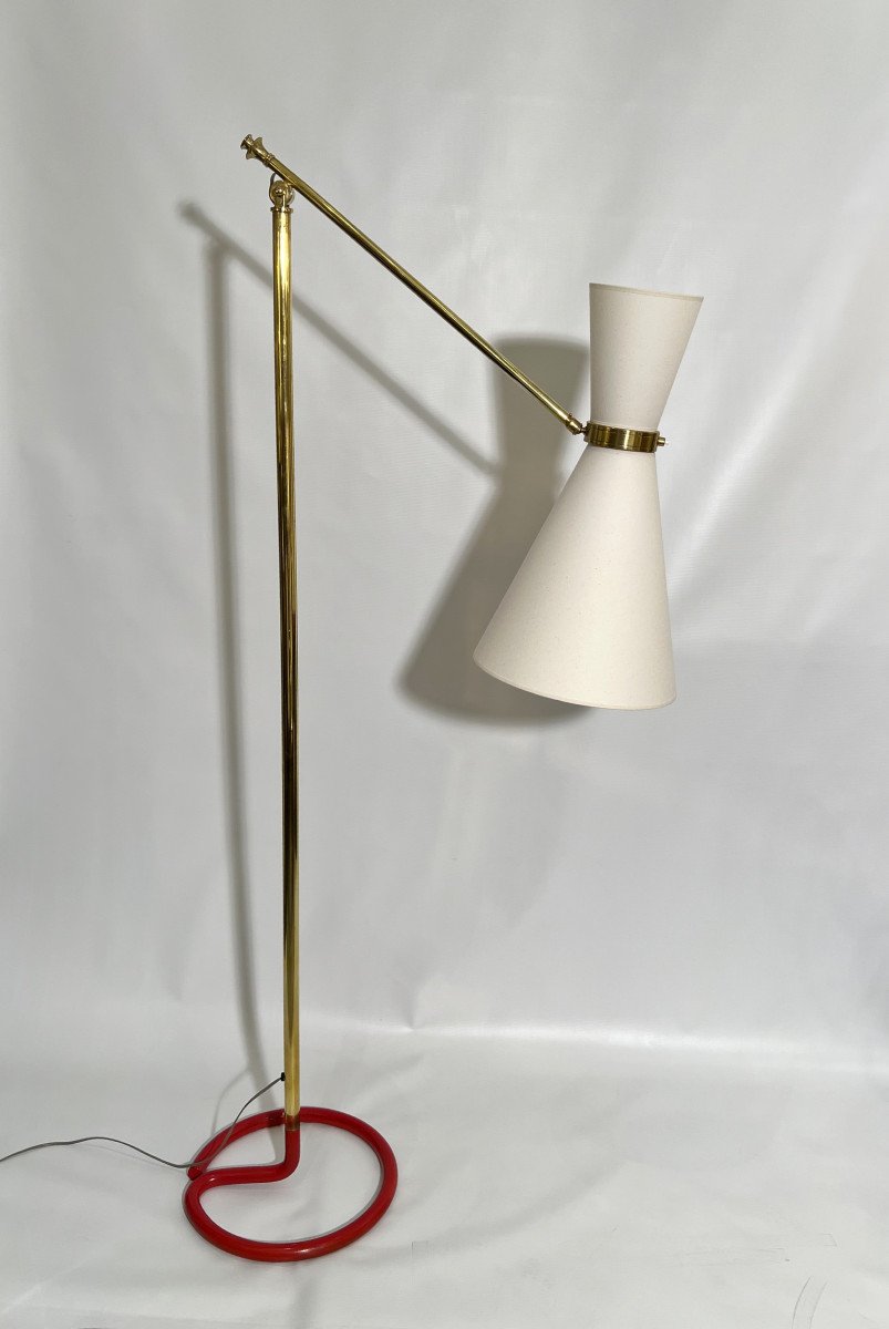 Extendable And Articulated Floor Lamp, By Maison Stablet, Paris, France, Circa 1940 / 1950-photo-4
