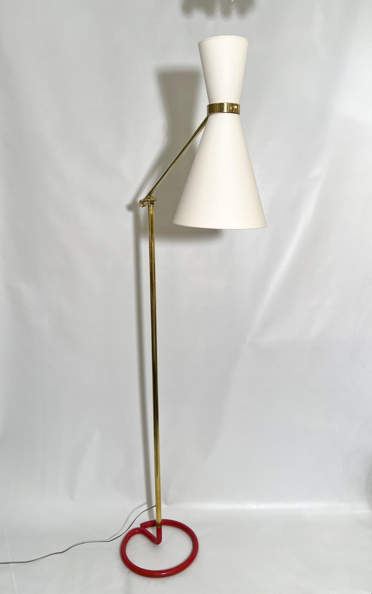 Extendable And Articulated Floor Lamp, By Maison Stablet, Paris, France, Circa 1940 / 1950-photo-1