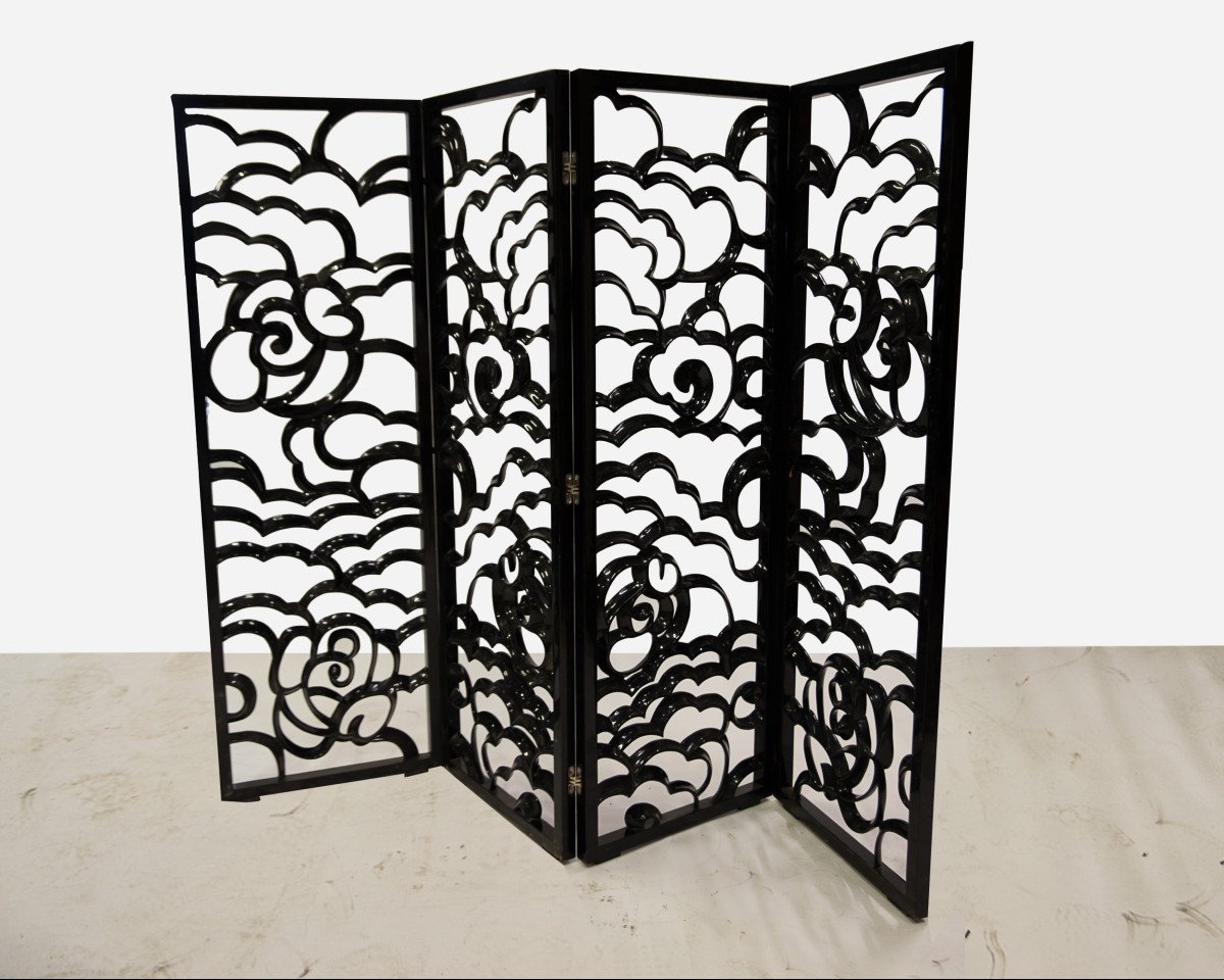 Large Four-leaf Screen “camelia” Model, Christopher Guy, Indonesia, Circa 2010