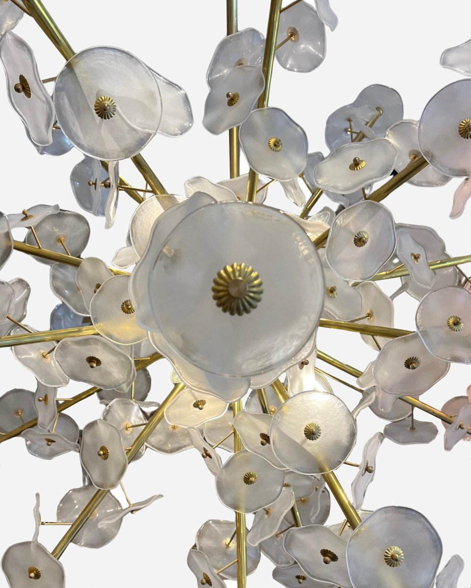 Important Lustre « Fleurs », Murano, Italie, Vers 1980 -photo-2