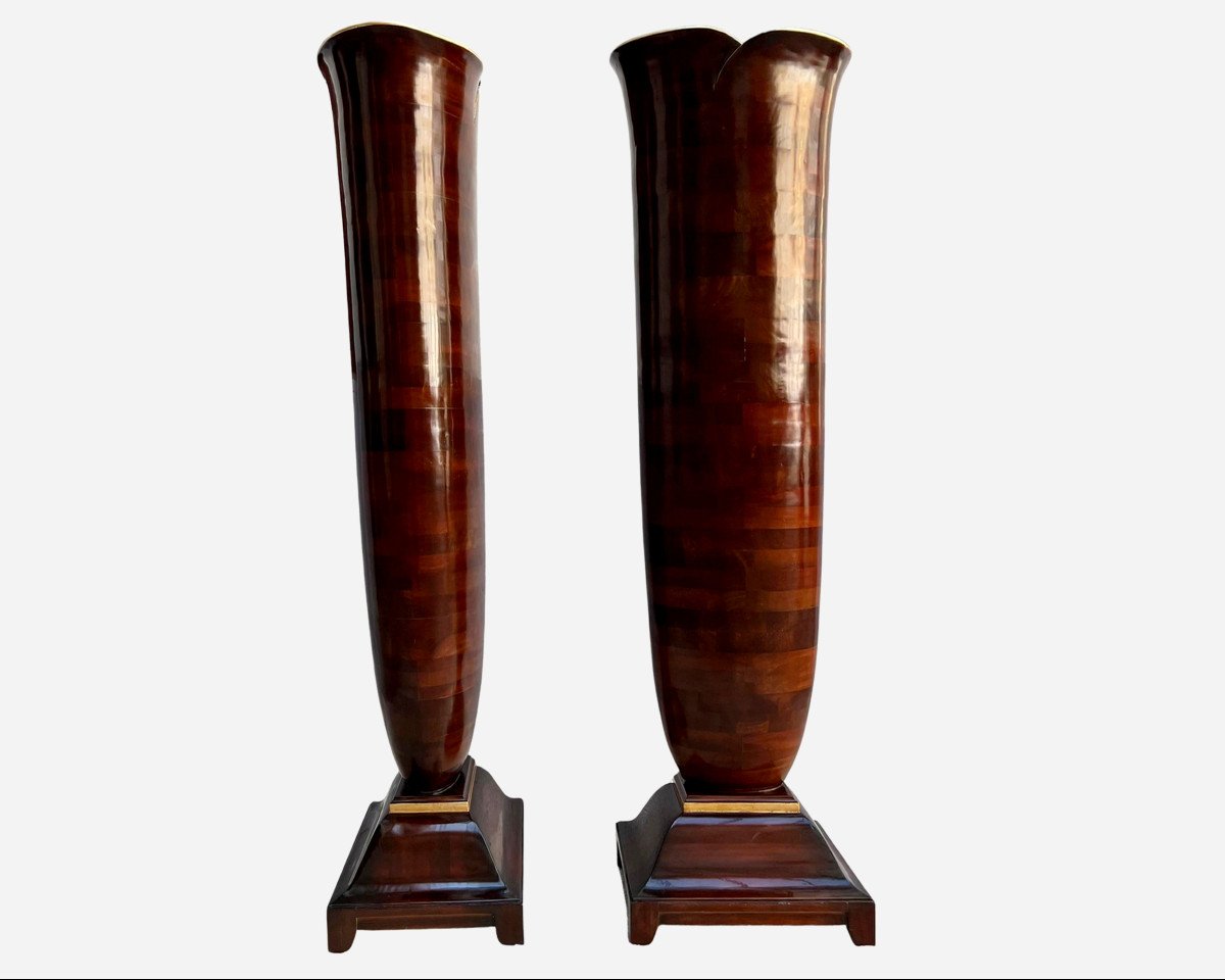 Pair Of Monumental Vases, Christopher Guy, Indonesia, Circa 2000-photo-2