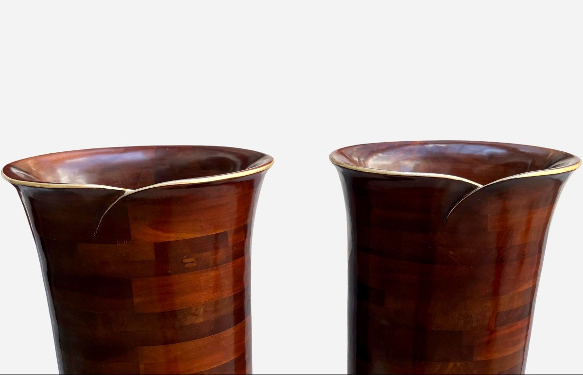 Paire De Vases Monumentaux, Christopher Guy, Indonésie, Vers 2000-photo-1