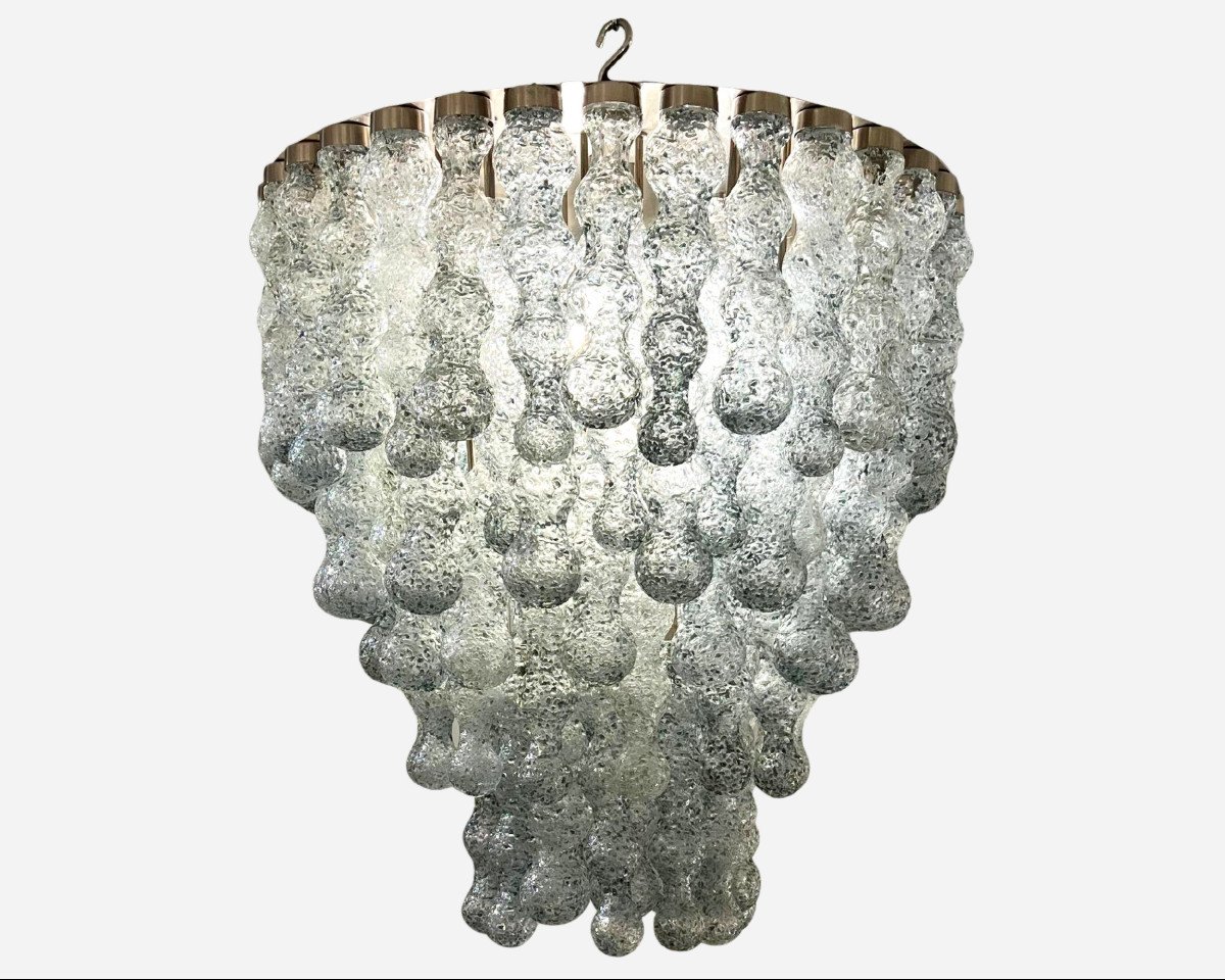 Chandelier-ceiling Light, Mazzega, Murano, Italy, Circa 1960