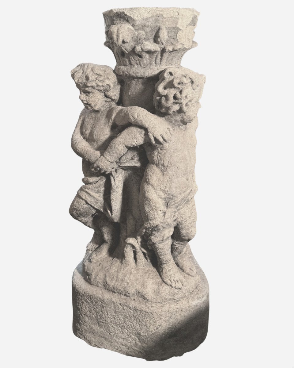 Carved Stone Fountain Base, France, Circa 1750-photo-2