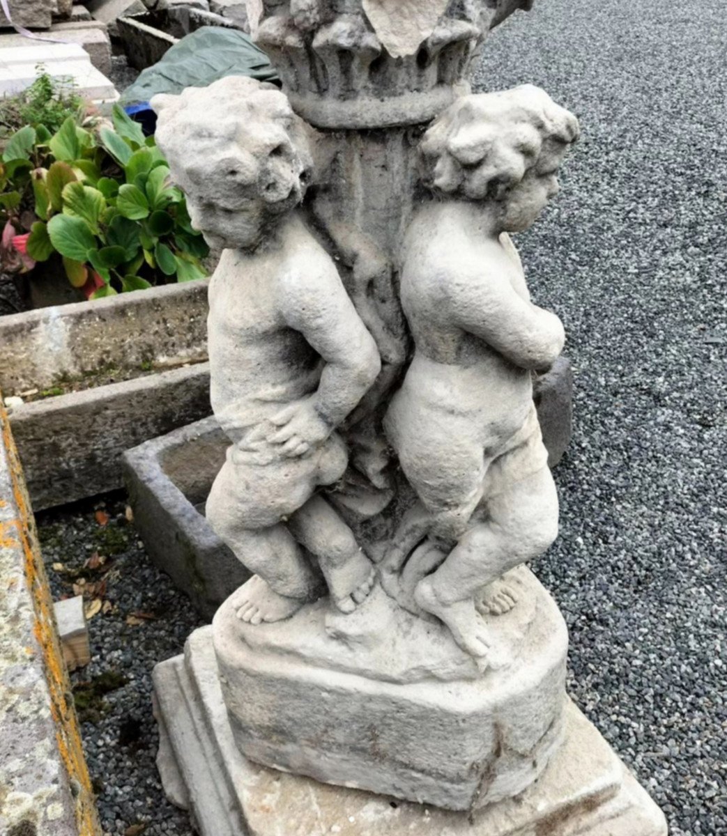 Carved Stone Fountain Base, France, Circa 1750-photo-3